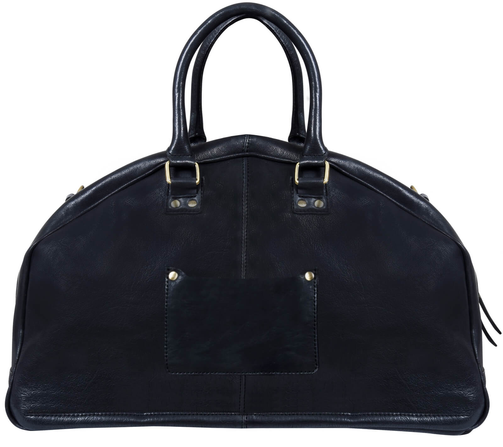 Mens Hand Made Real Leather Travel Bag - Black