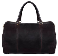 Genuine Leather Vintage Carry On Travel Bag - Brown