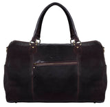 Genuine Leather Vintage Carry On Travel Bag - Brown
