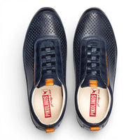 Liverpool - Teniși slip-on elastici din piele albastră pentru bărbați