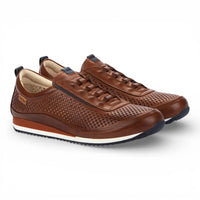 Liverpool - Teniși slip-on elastici din piele maro pentru bărbați