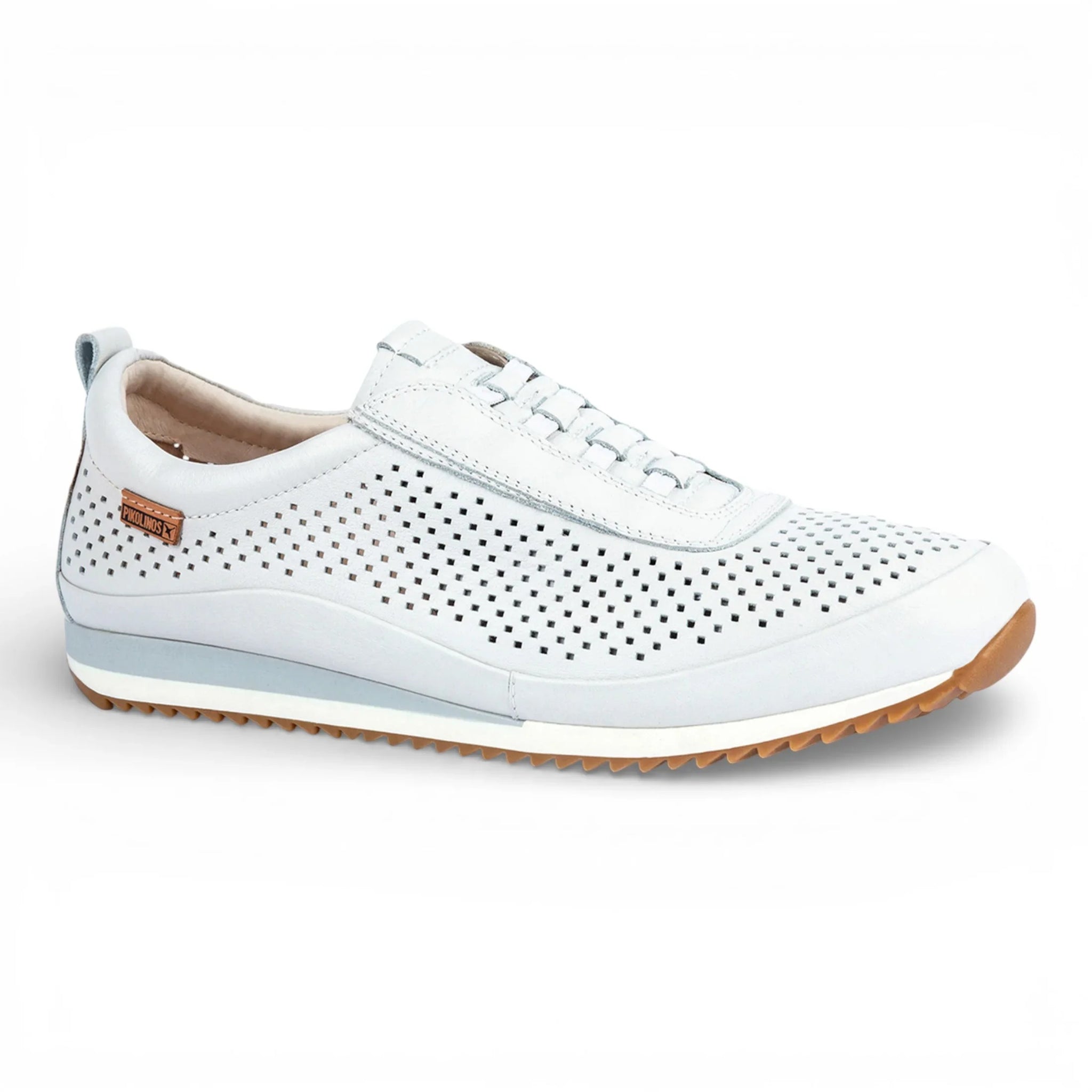 Liverpool - Teniși slip-on elastici din piele albă pentru bărbați