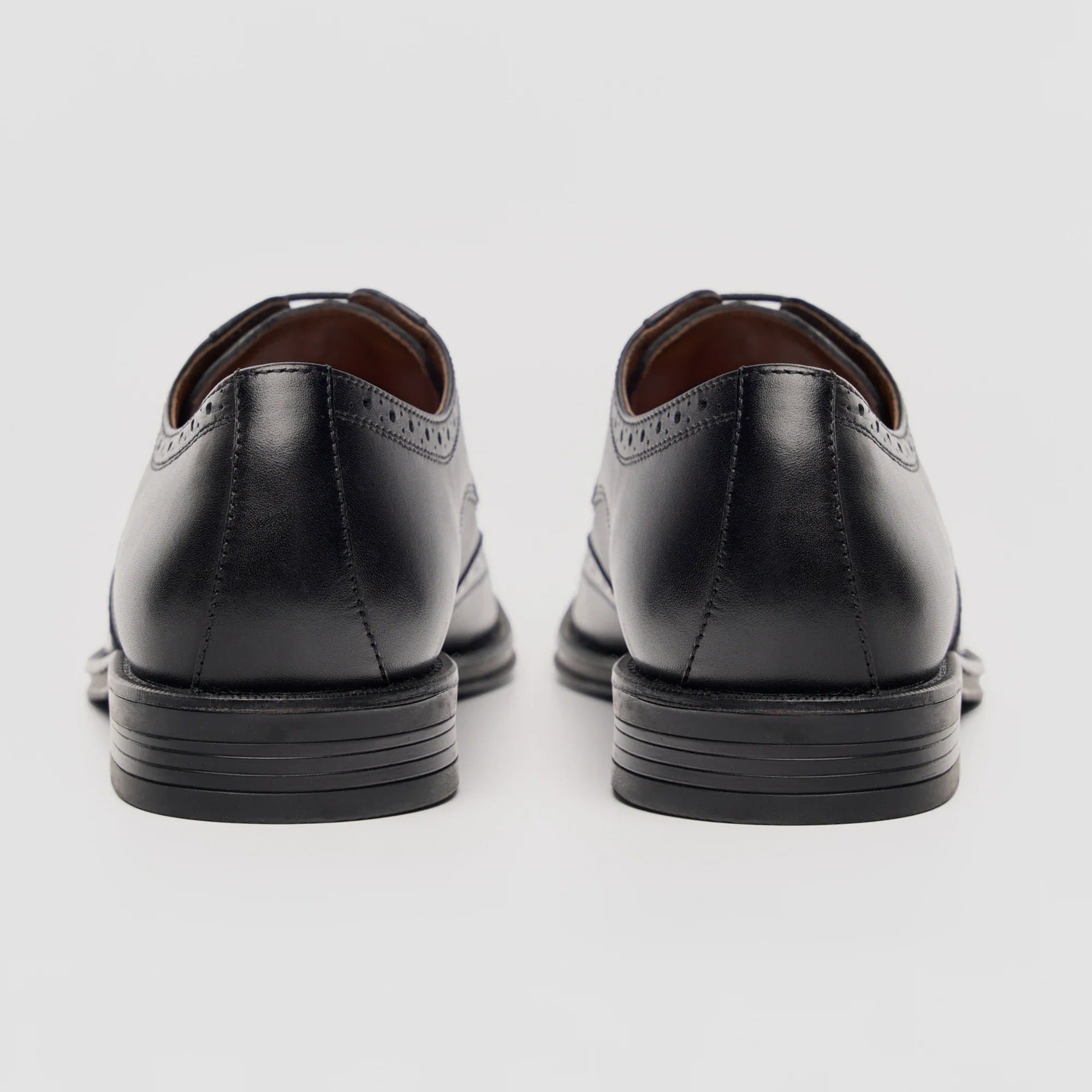 Lorenzo - Pantofi Oxford pentru bărbați, din piele brună, negri