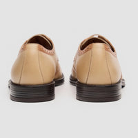 Lorenzo - Pantofi Oxford bărbătești din piele brună, culoarea fildeșului