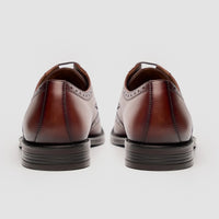 Lorenzo - Pantofi Oxford pentru bărbați, din piele lustruită, maro deschis