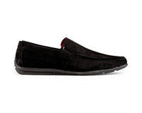 Mens Suede Square Toe Slip On Shoes