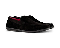 Mens Suede Square Toe Slip On Shoes