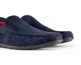 Mens Suede Square Toe Slip On Shoes