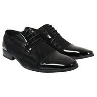 Men's Black Lace Up Derby Shoes
