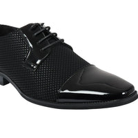 Men's Black Lace Up Derby Shoes