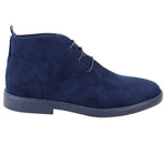 Mens's Chukka Desert Lace Up Navy Ankle Boots