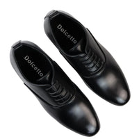 Men's Lace Up Black Derby Oxford Shoes