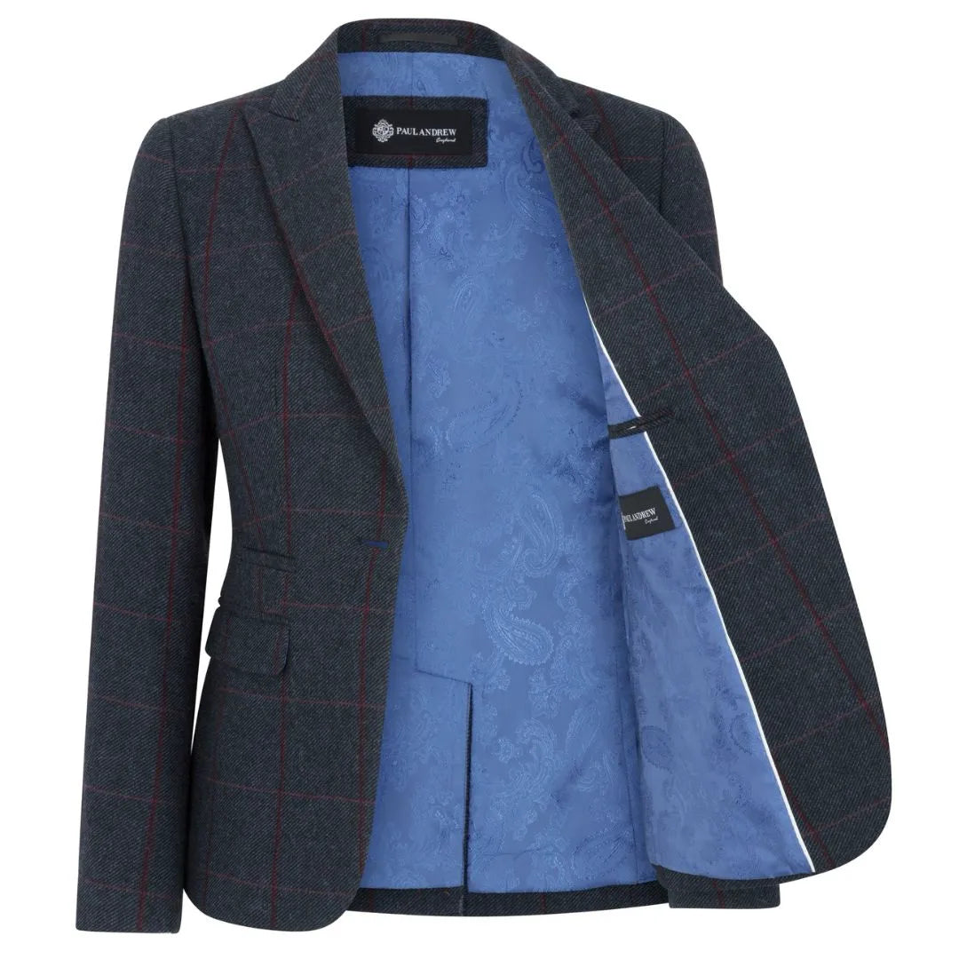 Madrid - Sacou croit croit din tweed bleumarin pentru femei