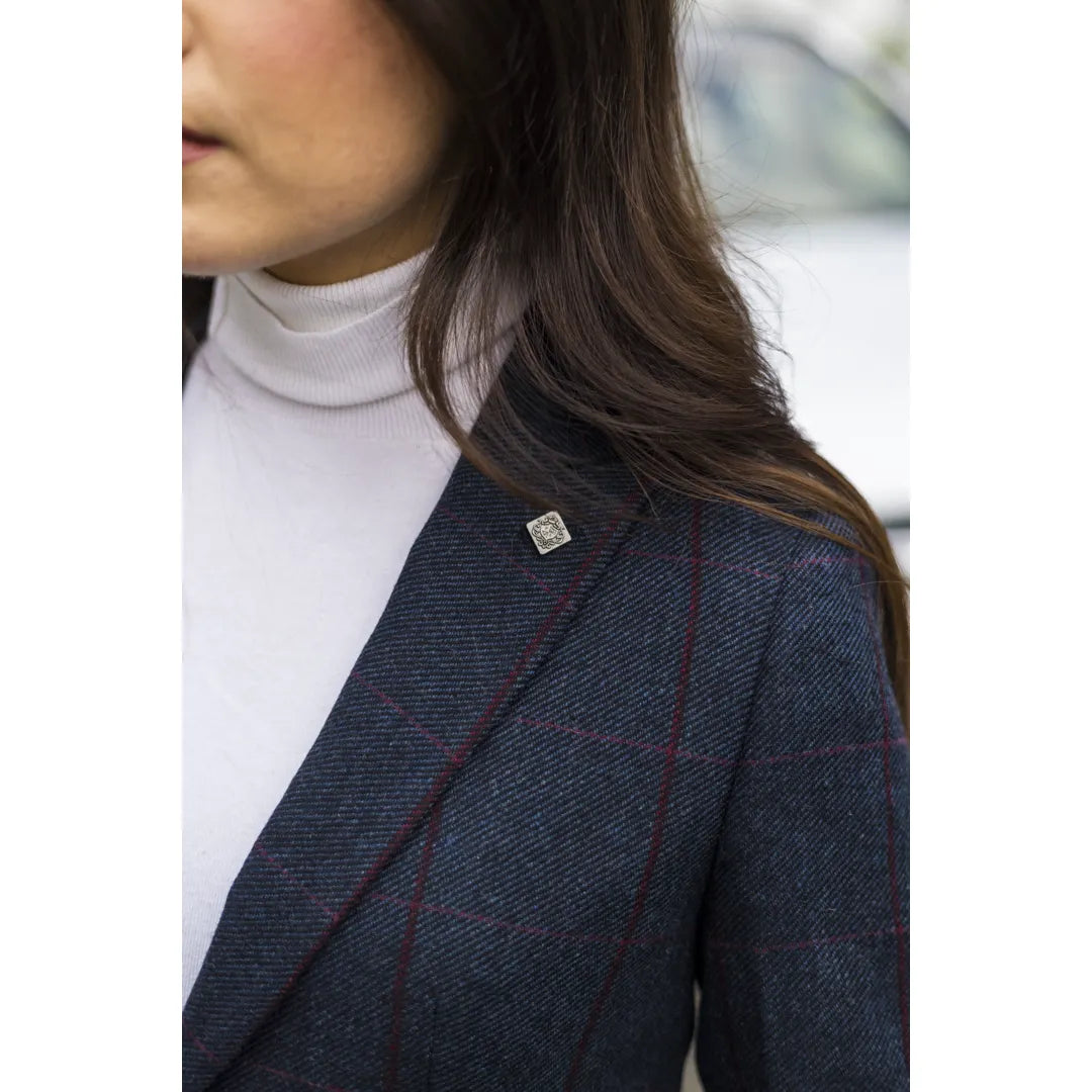 Madrid - Sacou croit croit din tweed bleumarin pentru femei