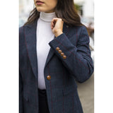 Madrid - Sacou croit croit din tweed bleumarin pentru femei