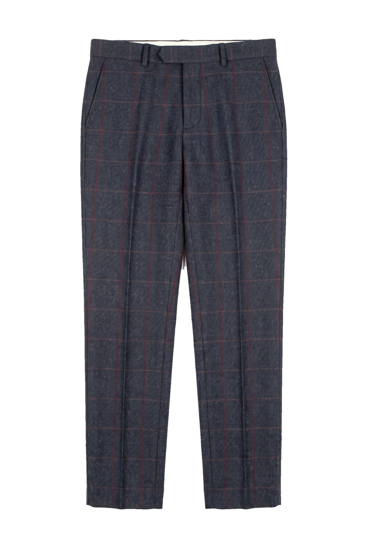 Madrid - Pantaloni bărbătești din tweed albaștri