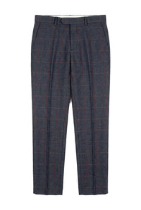 Madrid - Pantaloni bărbătești din tweed albaștri