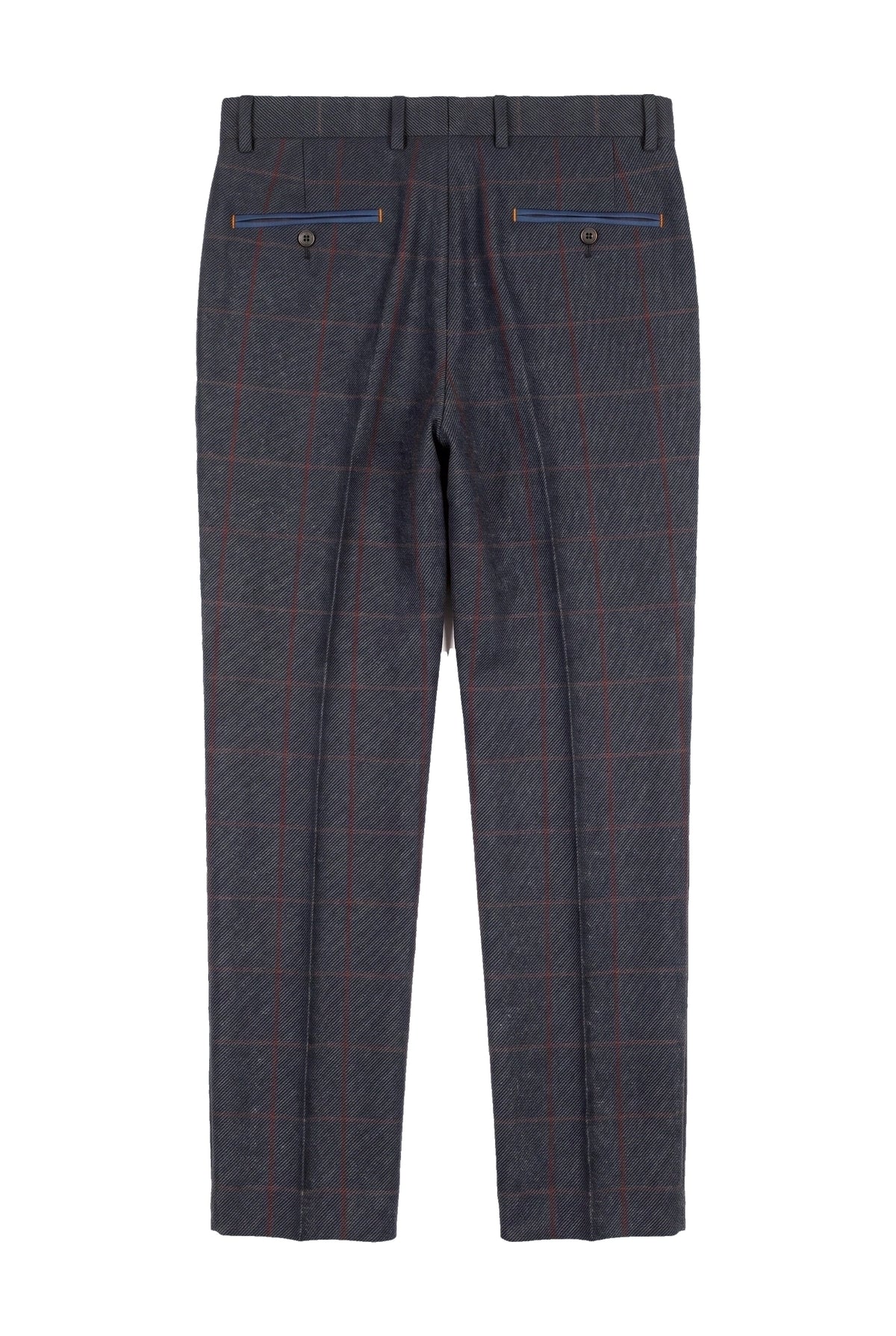 Madrid - Pantaloni bărbătești din tweed albaștri