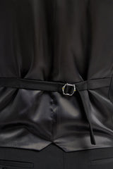 Vestă bărbătească Malibu, croială neagră, croită la comandă