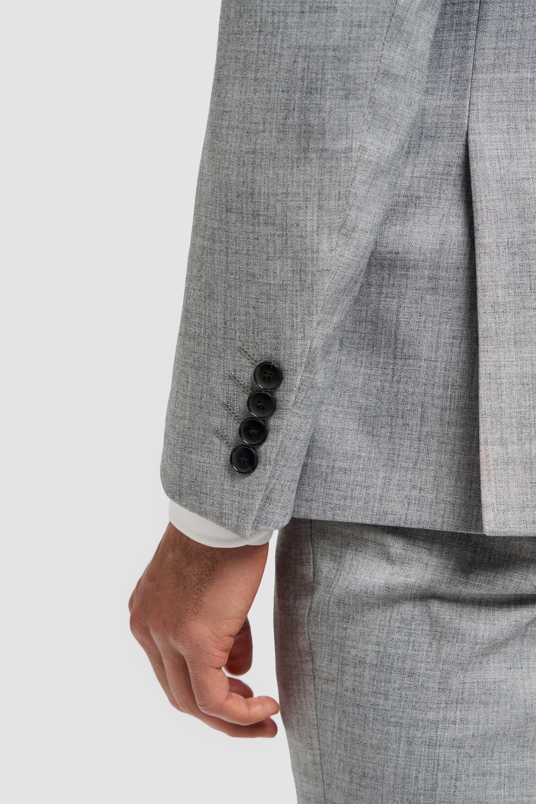 Malibu - Sacou bărbătesc gri, croială croită