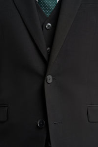 Malibu - Men's Black 3 Piece Tailored Fit Suit