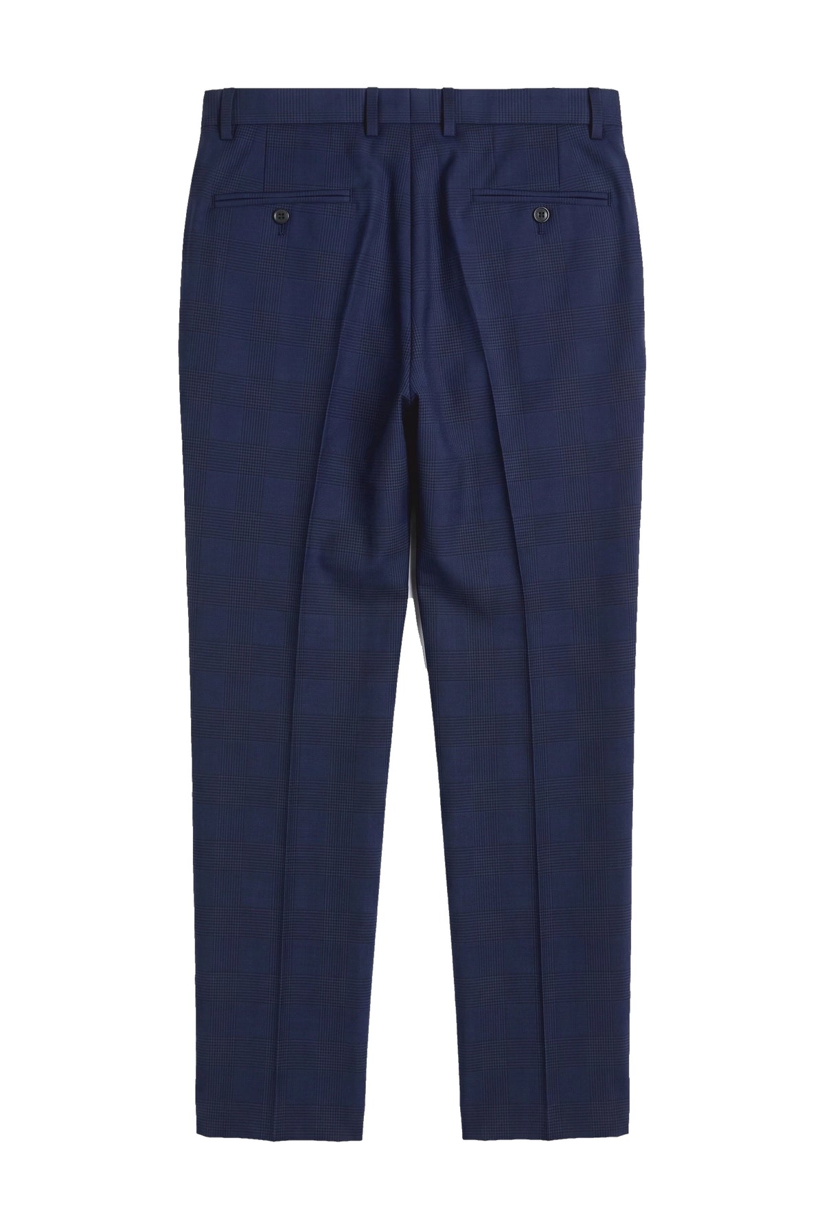 Mark - Pantaloni bărbătești în carouri bleumarin