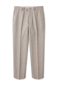 Mayfair - Pantaloni eleganti bej Birdseye pentru bărbați