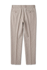 Mayfair - Pantaloni eleganti bej Birdseye pentru bărbați