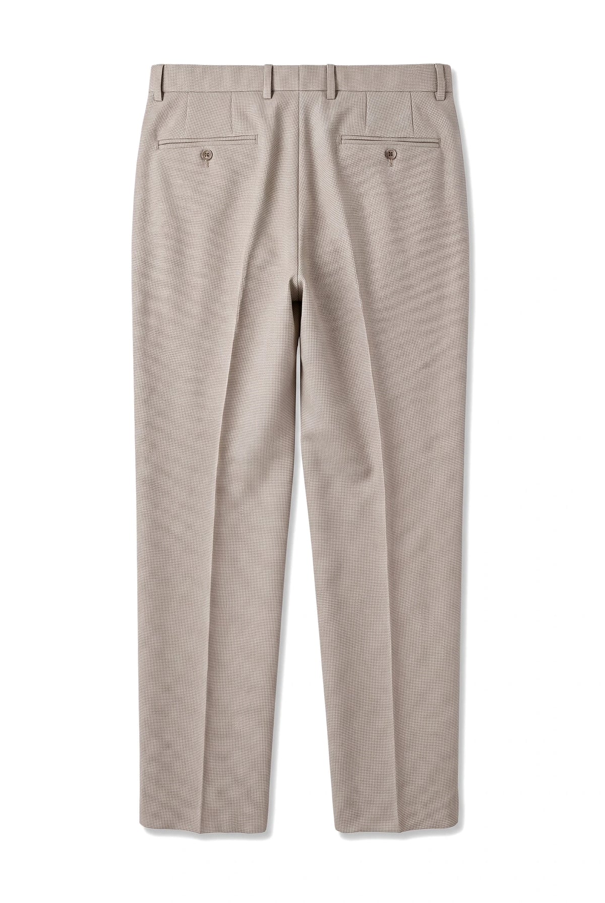 Mayfair - Pantaloni eleganti bej Birdseye pentru bărbați