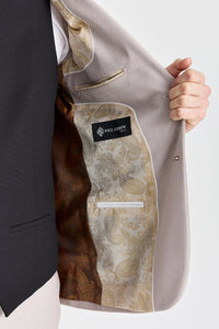 Costum texturat Mayfair Stone cu vestă neagră contrastantă