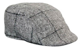 Marc Darcy Kristian Mens Tweed Vintage Retro Grandad Flat Caps Hats Peaky Blinders Check Classic