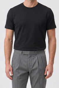 Tricou bărbătesc negru clasic din amestec de bumbac