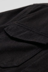 Jachetă bărbătească neagră din bumbac twill - cămașă tip camionetă