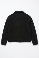Jachetă bărbătească neagră din bumbac twill - cămașă tip camionetă