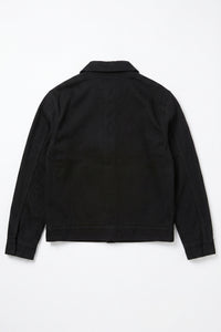 Jachetă bărbătească neagră din bumbac twill - cămașă tip camionetă