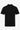 Tricou polo bărbătesc negru tricotat, cu guler fermoar, amestec moale, mânecă scurtă