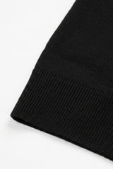 Tricou polo bărbătesc negru tricotat, cu guler fermoar, amestec moale, mânecă scurtă
