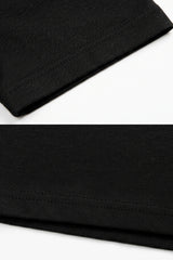 Tricou clasic negru din bumbac pentru bărbați