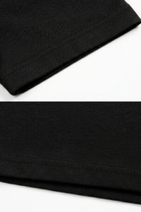 Tricou clasic negru din bumbac pentru bărbați