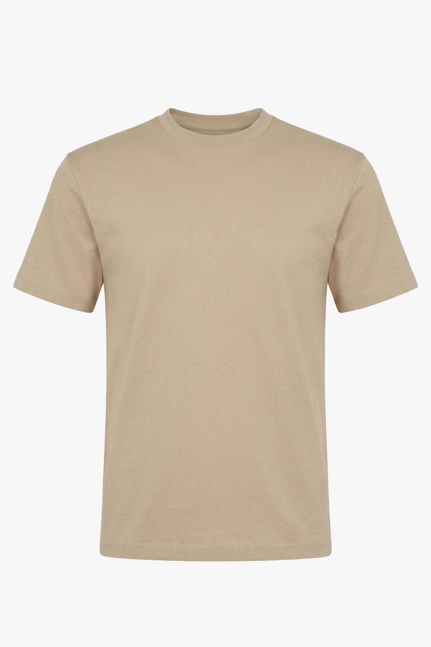 Tricou clasic maro din bumbac pentru bărbați