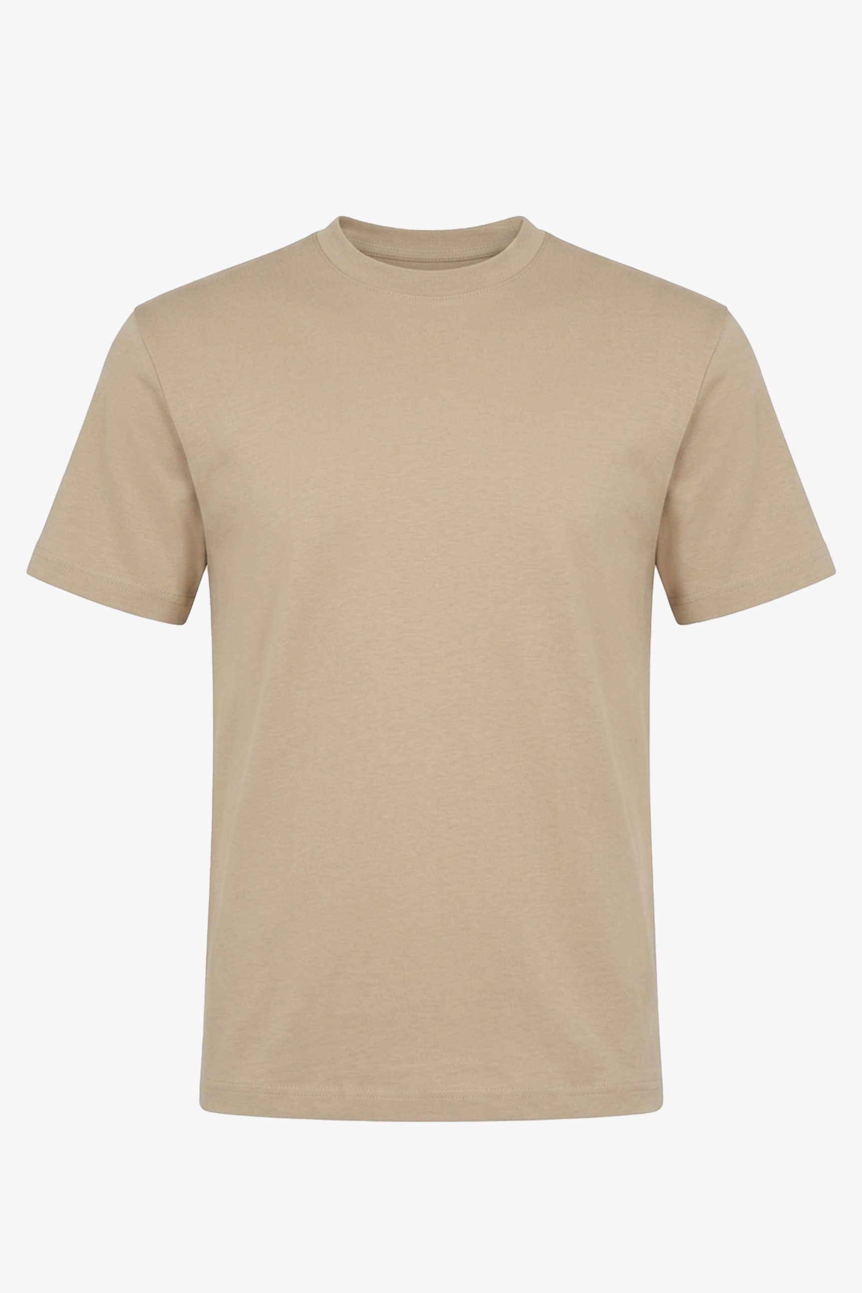 Tricou clasic maro din bumbac pentru bărbați