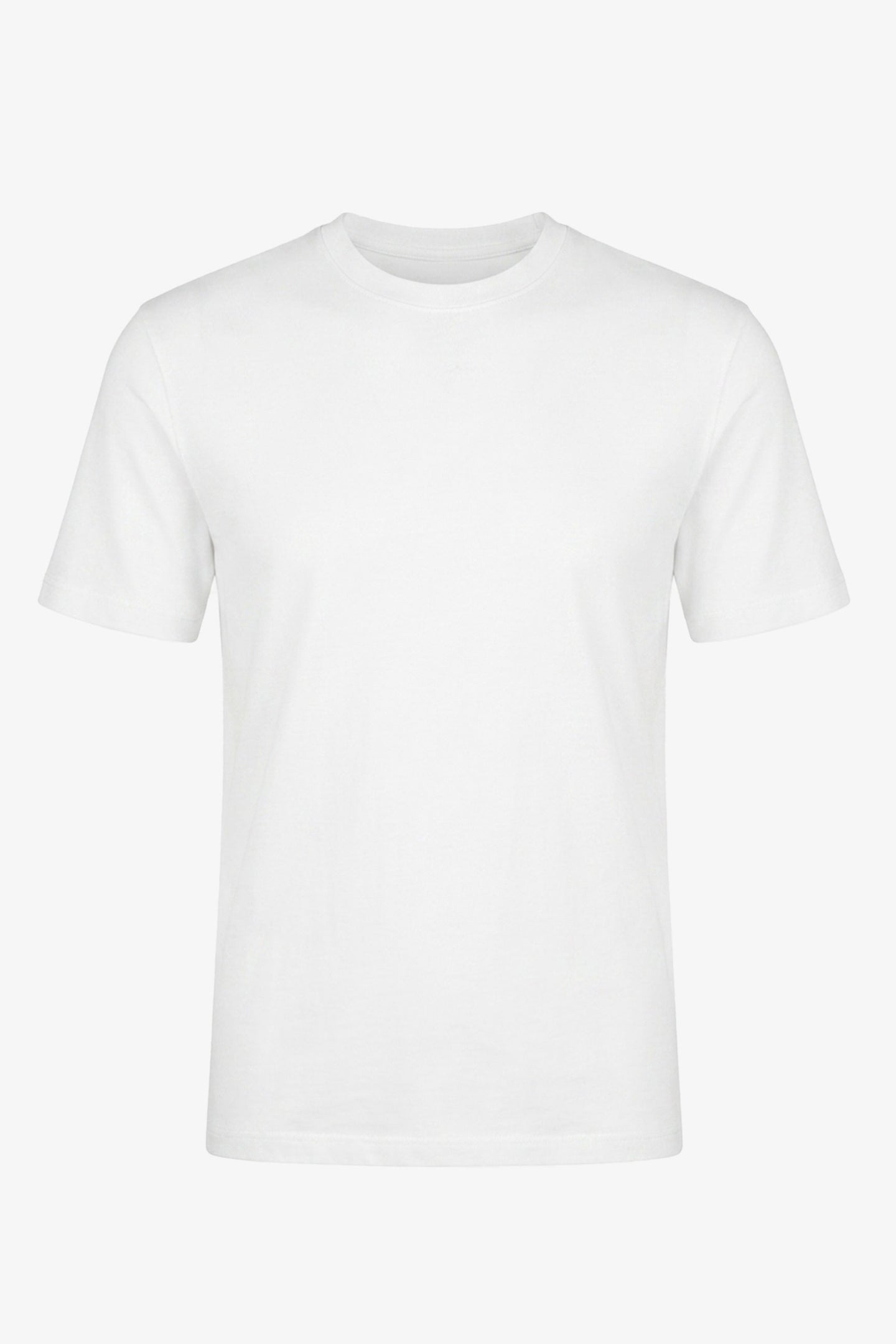 Tricou clasic bărbătesc din bumbac, alb-gălbui