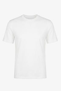 Tricou clasic bărbătesc din bumbac, alb-gălbui