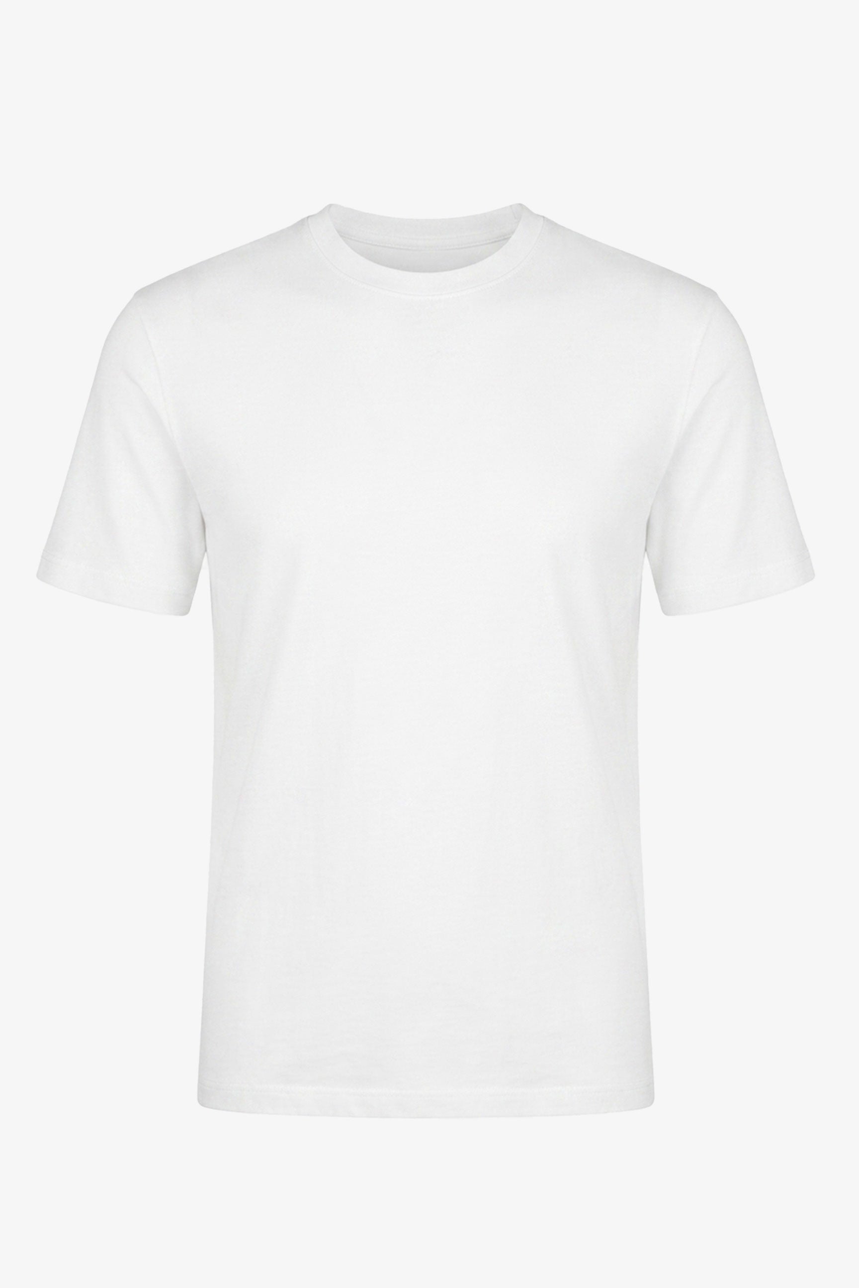 Tricou clasic bărbătesc din bumbac, alb-gălbui