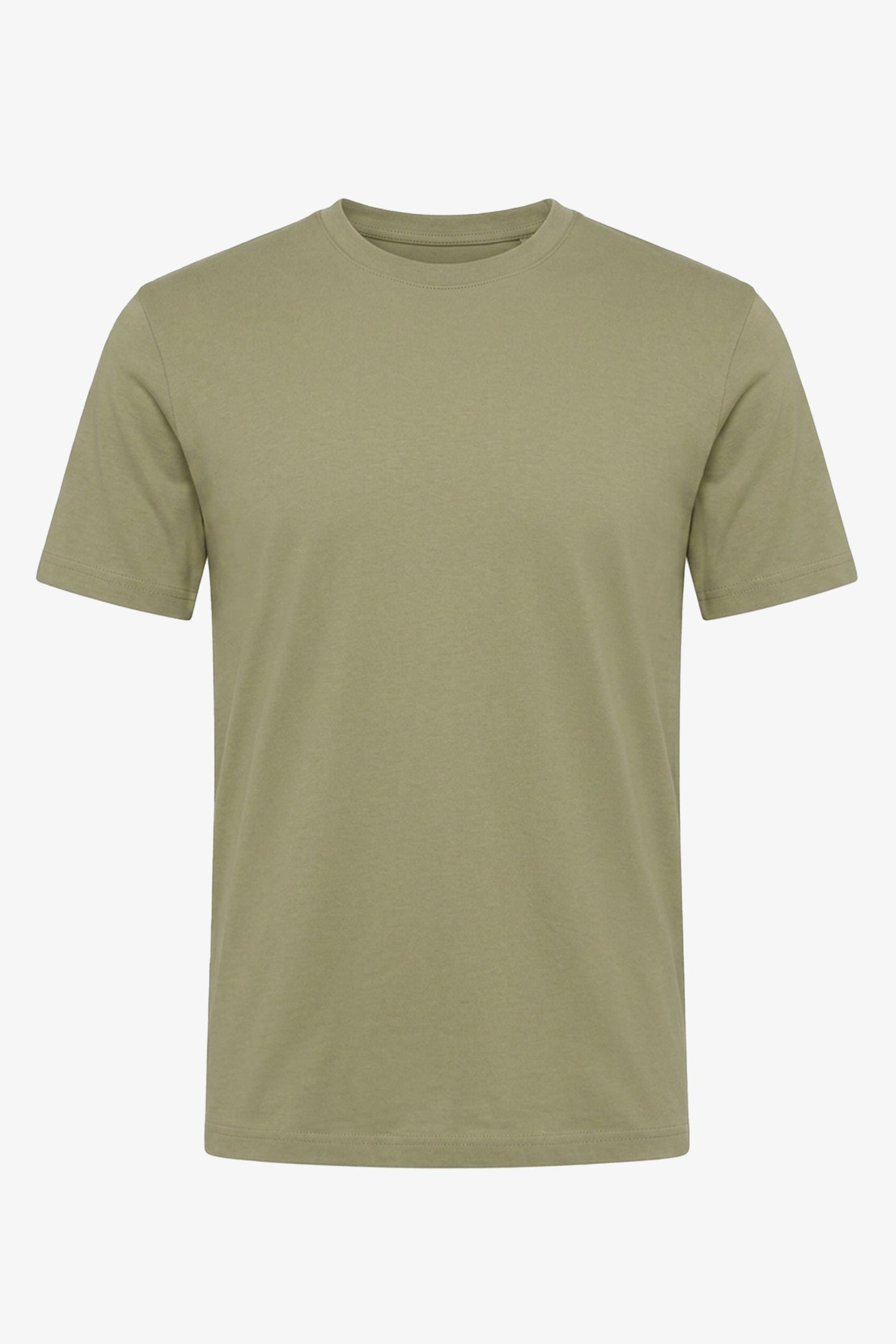 Tricou clasic bărbătesc din bumbac verde măsliniu