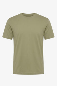 Tricou clasic bărbătesc din bumbac verde măsliniu