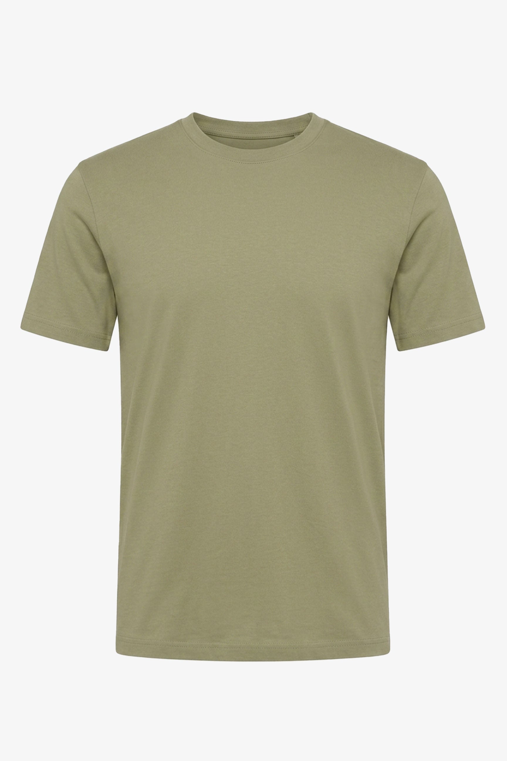 Tricou clasic bărbătesc din bumbac verde măsliniu