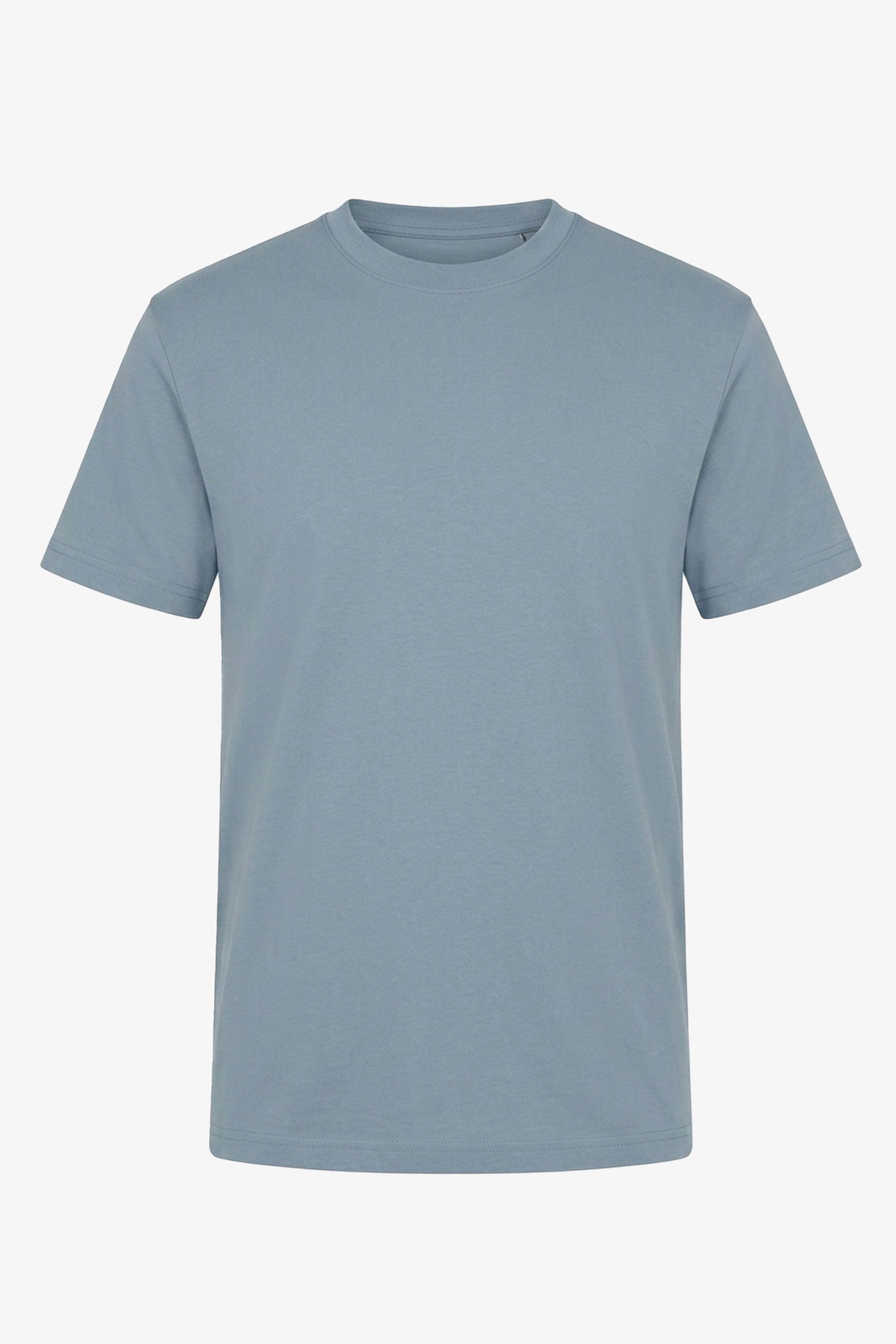 Tricou clasic albastru-cer din bumbac pentru bărbați