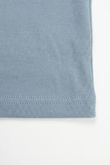 Tricou clasic albastru-cer din bumbac pentru bărbați