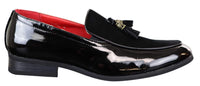 Men's Faux Patend and Suede Leather Loafers